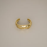 bai bangle, gold wide cuff bangle with hammered design