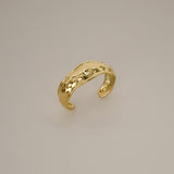 bai bangle, gold wide cuff bangle with hammered design