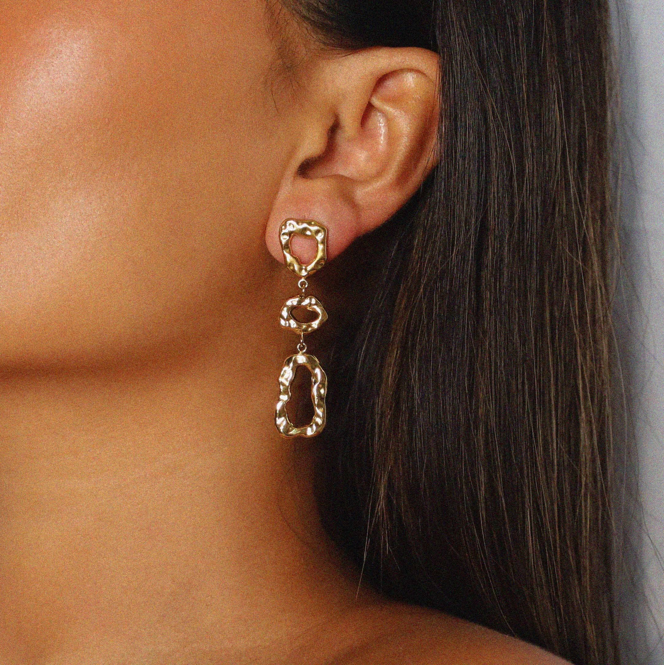 enocha earrings, verrmae, earrings, 18k gold plated jewellery, 18k gold plated earrings, 18k gold plated stainless steel, 18k gold plated, waterproof jewellery, vintage inspired jewellery, vintage inspired earrings, jewellery melbourne, jewellery, statement jewellery, everyday jewellery, gold jewellery, gold earrings, gold plated earrings, gold plated jewellery, jewellery australia
