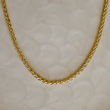 verrmae, naia necklace, braided link chain gold necklace,verrmae, necklaces, 18k gold plated jewellery, 18k gold plated necklace, 18k gold plated stainless steel, 18k gold plated, waterproof jewellery, vintage inspired jewellery, jewellery melbourne, jewellery, everyday jewellery, gold jewellery, gold necklace, gold plated necklace, gold plated jewellery, jewellery australia