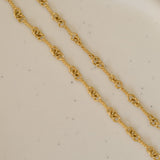 verrmae, nevan necklace, gold twisted interlocked link necklace, verrmae, necklaces, 18k gold plated jewellery, 18k gold plated necklace, 18k gold plated stainless steel, 18k gold plated, waterproof jewellery, vintage inspired jewellery, jewellery melbourne, jewellery, everyday jewellery, gold jewellery, gold necklace, gold plated necklace, gold plated jewellery, jewellery australia