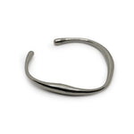 Bally Silver Bracelet, Verrmae, High Polished Stainless Steel, Bangle, Wavy Irregular Bangle, Thin Bangle