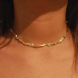 verrmae, navi necklace, gold irregular hammered link necklace, verrmae, necklaces, 18k gold plated jewellery, 18k gold plated necklace, 18k gold plated stainless steel, 18k gold plated, waterproof jewellery, vintage inspired jewellery, jewellery melbourne, jewellery, everyday jewellery, gold jewellery, gold necklace, gold plated necklace, gold plated jewellery, jewellery australia