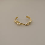 bakar bangle, gold bold cuff with an organic, textured design