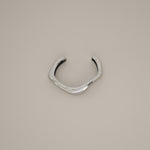 bambi bangle, open cuff silver bangle, rounded wavy design