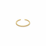 Verrmae Bansie Gold Open Cuff Twisted Bangle, minimalist 18K Gold Plated Stainless Steel, tarnish resistant, waterproof jewellery Australia