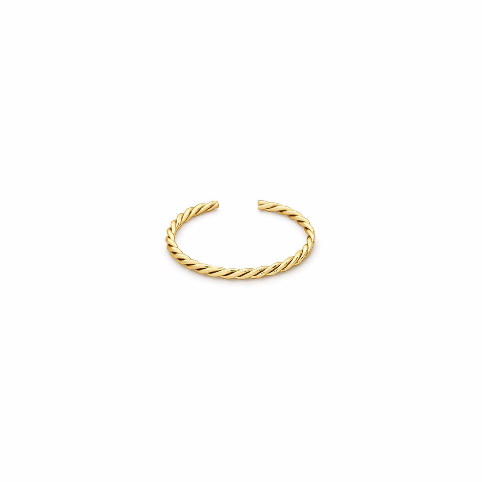 Verrmae Bansie Gold Open Cuff Twisted Bangle, minimalist 18K Gold Plated Stainless Steel, tarnish resistant, waterproof jewellery Australia