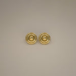 edlin earrings, gold classic round design with concentric circles