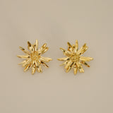 verrmae, eowin earrings, gold stud resembling blooming flower, 18k gold plated jewellery, 18k gold plated earrings, 18k gold plated stainless steel, 18k gold plated, waterproof jewellery, vintage inspired jewellery, vintage inspired earrings, jewellery melbourne, jewellery, statement jewellery, everyday jewellery, gold jewellery, gold earrings, gold plated earrings, gold plated jewellery, jewellery australia