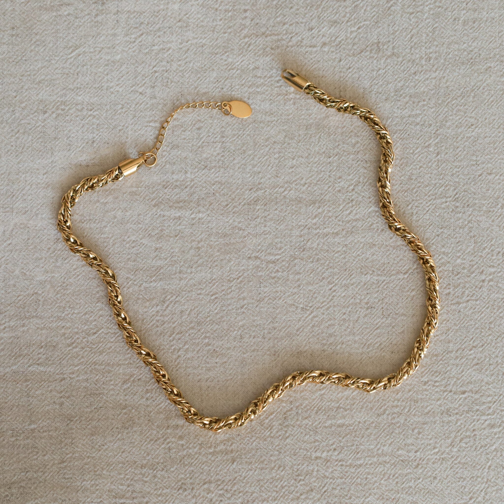 verrmae, necca necklace, gold braided chain necklace, verrmae, necklaces, 18k gold plated jewellery, 18k gold plated necklace, 18k gold plated stainless steel, 18k gold plated, waterproof jewellery, vintage inspired jewellery, jewellery melbourne, jewellery, everyday jewellery, gold jewellery, gold necklace, gold plated necklace, gold plated jewellery, jewellery australia